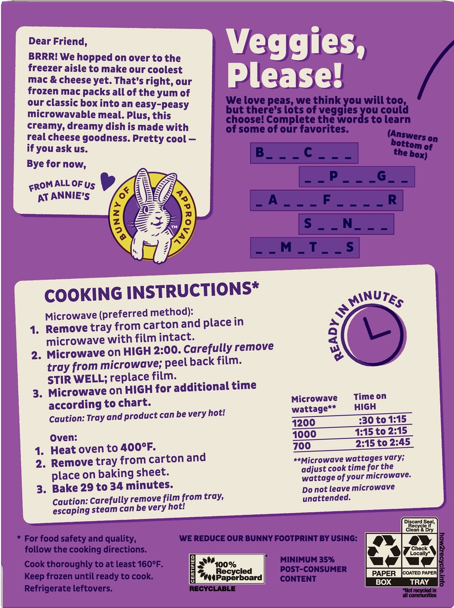 slide 12 of 13, Annie's White Cheddar Shells & Peas Macaroni & Cheese 7.5 oz, 1 ct