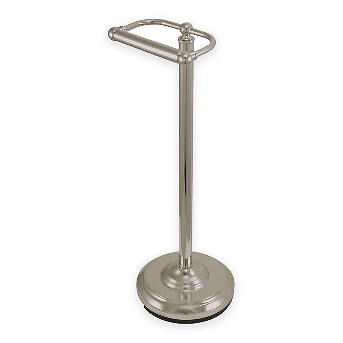 slide 1 of 3, Kingston Brass Pedestal Toilet Paper Holder - Satin Nickel, 1 ct