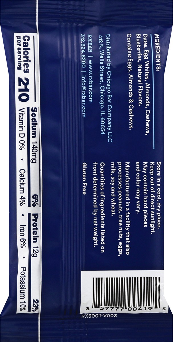slide 5 of 9, RXBAR Protein Bars, Blueberry, 1.83 oz, 1.83 oz