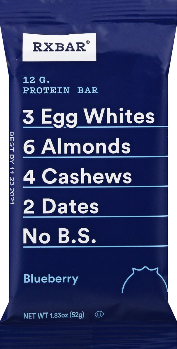 slide 6 of 9, RXBAR Protein Bars, Blueberry, 1.83 oz, 1.83 oz