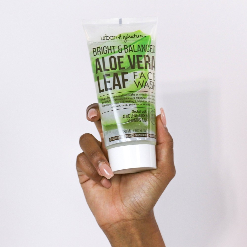 slide 3 of 6, Urban Hydration Bright &; Balanced Aloe Vera Leaf Face Wash, 6 fl oz