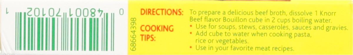 slide 4 of 9, Knorr Beef Flavor Bouillon 6 ea, 6 ct; 2.3 oz