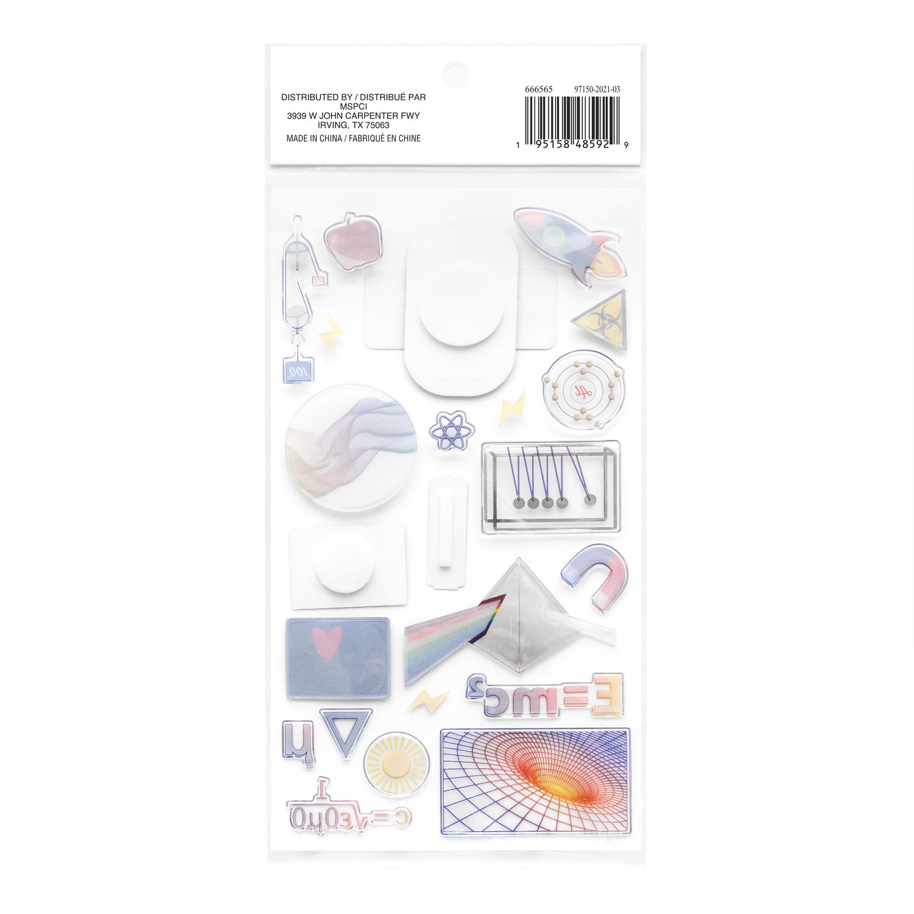 slide 3 of 5, Physics Dimensional Stickers By Recollections, 3.875 in x 7 in