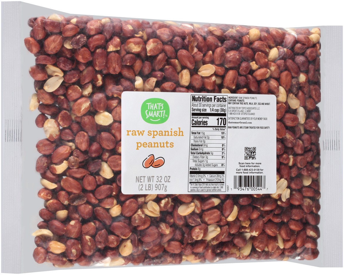 slide 3 of 9, That's Smart! Raw Spanish Peanuts 32 oz, 32 oz