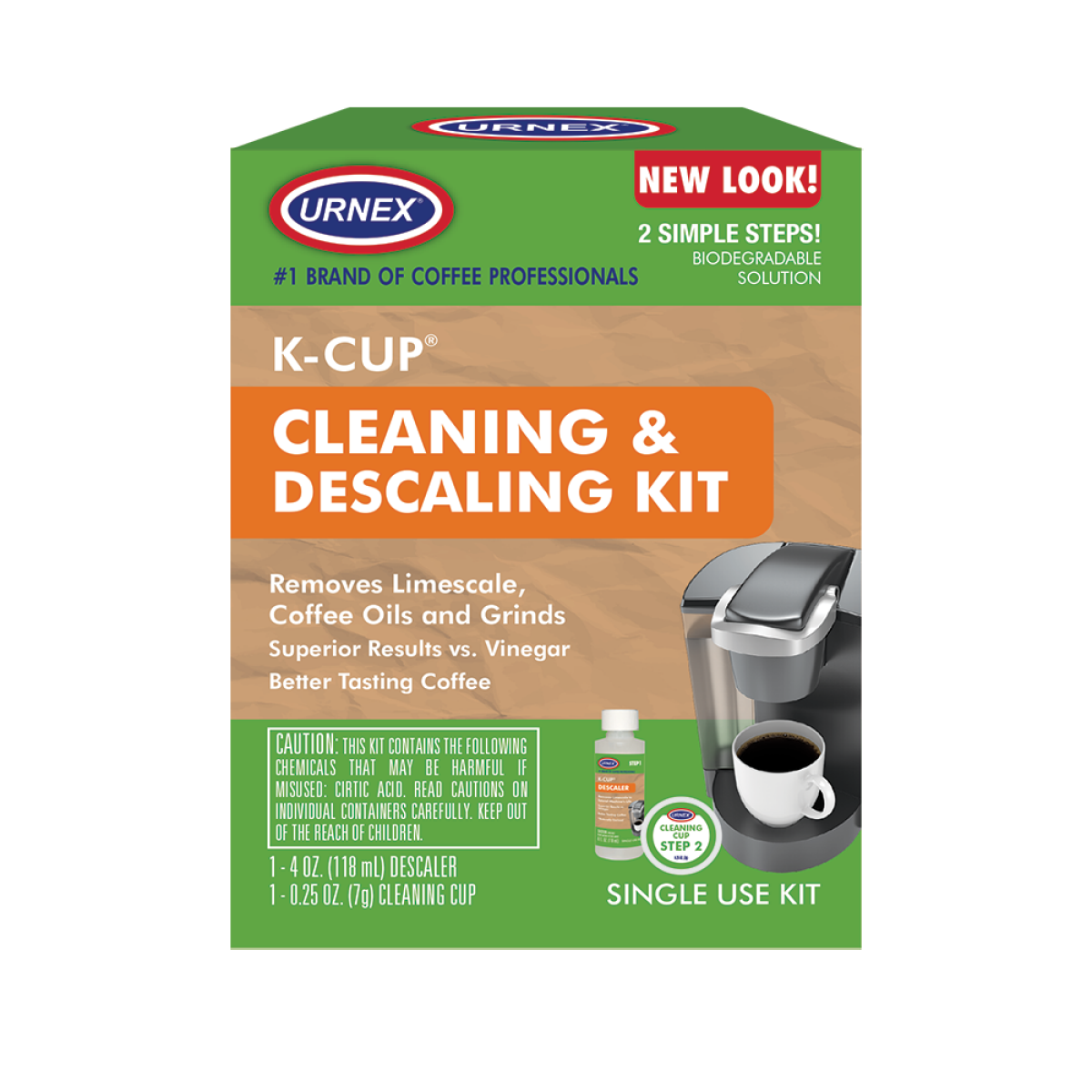slide 1 of 2, Urnex K-Cup Descaling and Cleaning Kit, 1 ct