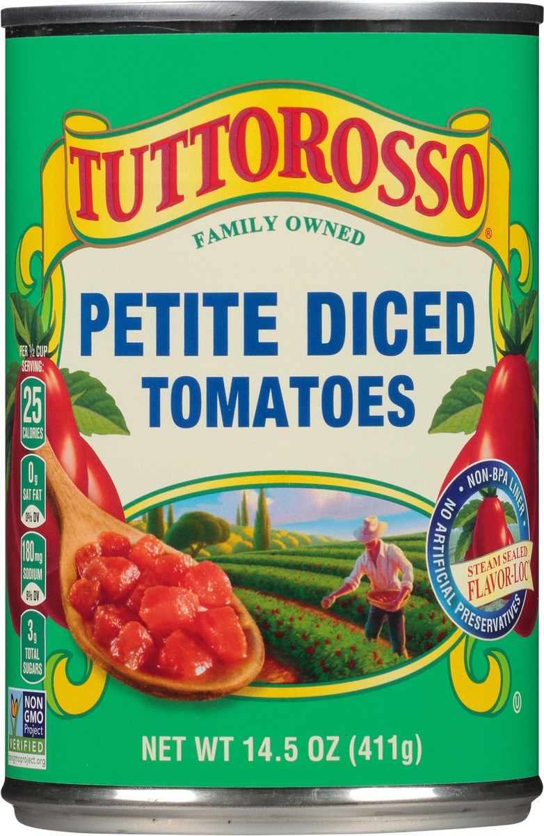 slide 4 of 7, Tuttorosso Petite Diced Tomatoes 14.5 oz. Can, 