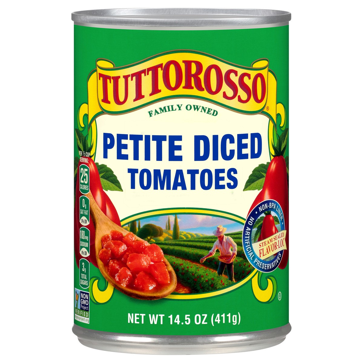 slide 1 of 7, Tuttorosso Petite Diced Tomatoes 14.5 oz. Can, 