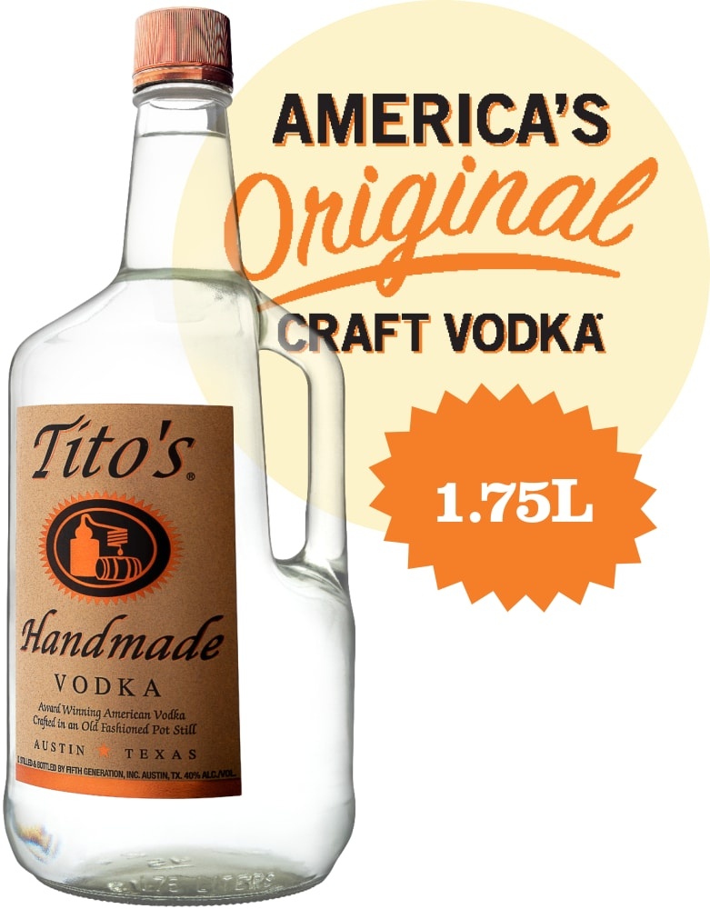 slide 1 of 2, Tito's Handmade Vodka, 1.75 liter