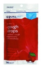 slide 1 of 1, Equaline Cough Drops, Cherry, 30 ct