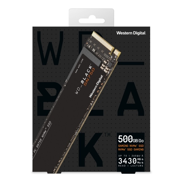 slide 1 of 1, Western Digital Black Sn750 Nvme Solid State Drive, 500Gb, Wdbrpg5000Anc-Wrsn, 1 ct