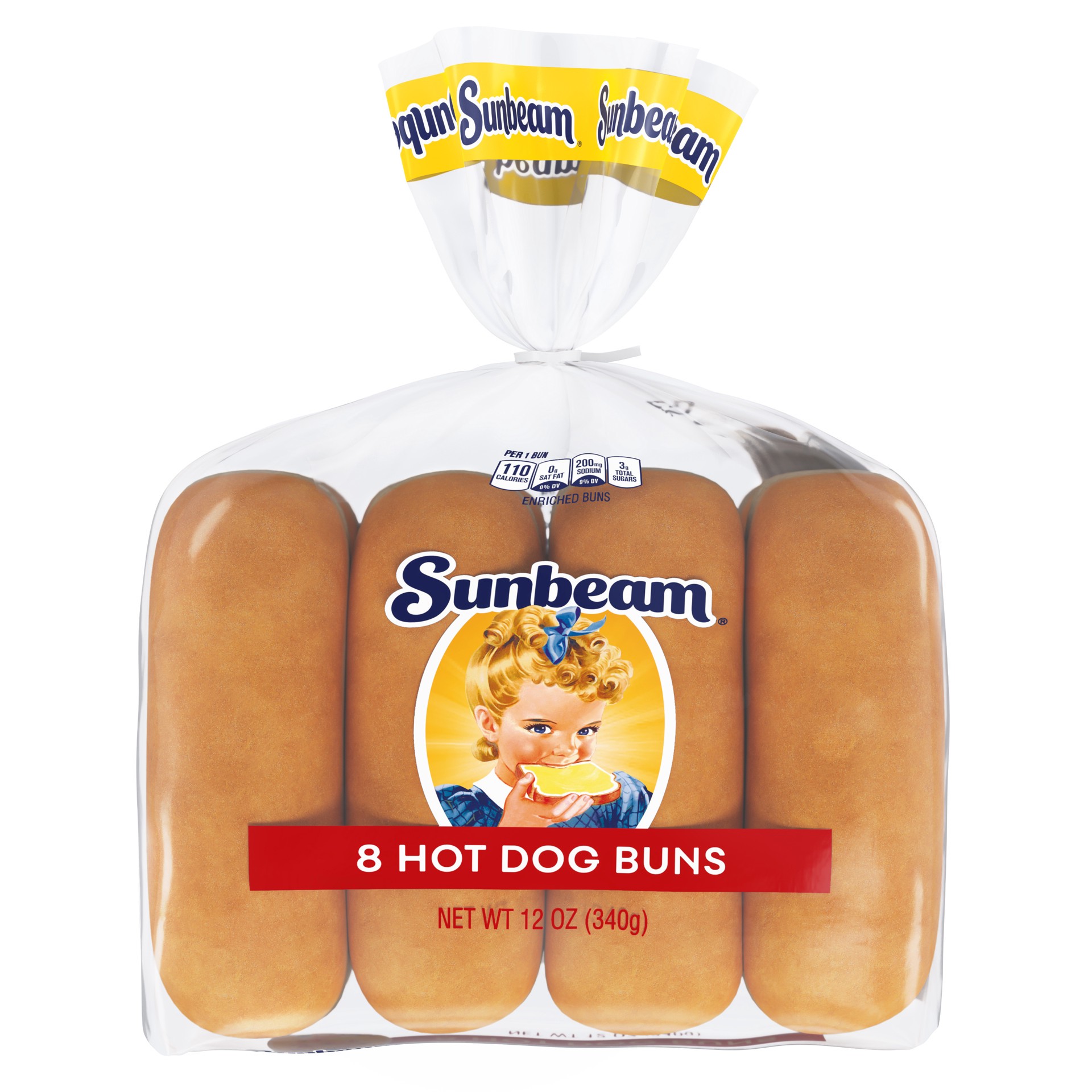 slide 4 of 5, Sunbeam Enriched Hot Dog Buns 8 ea, 8 ct