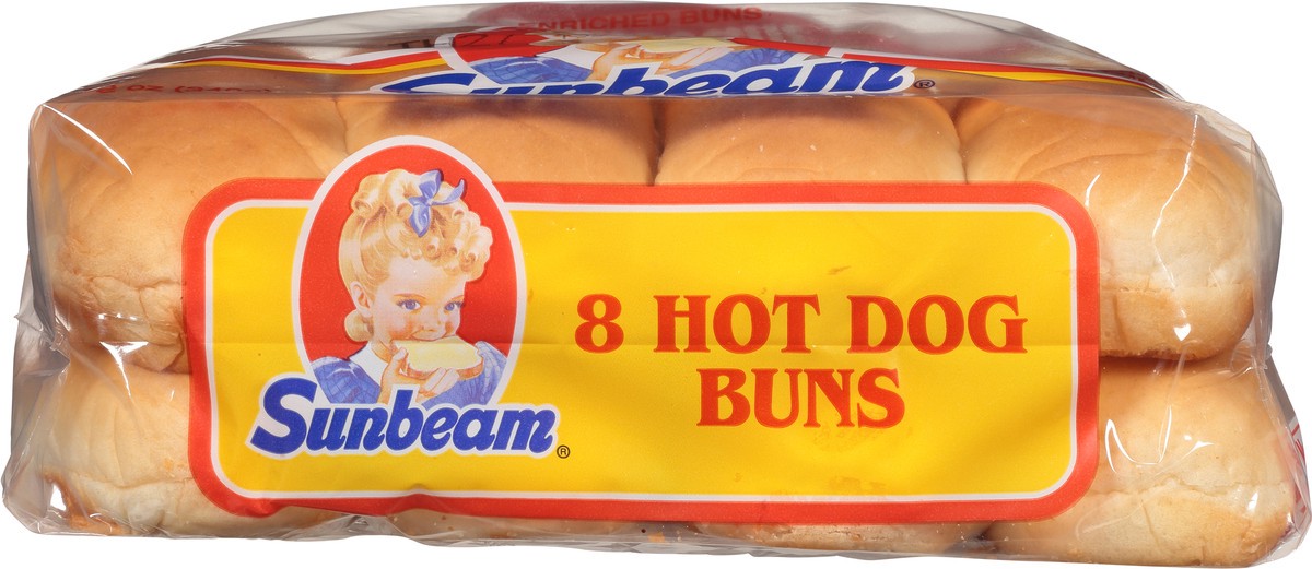 slide 1 of 5, Sunbeam Enriched Hot Dog Buns 8 ea, 8 ct