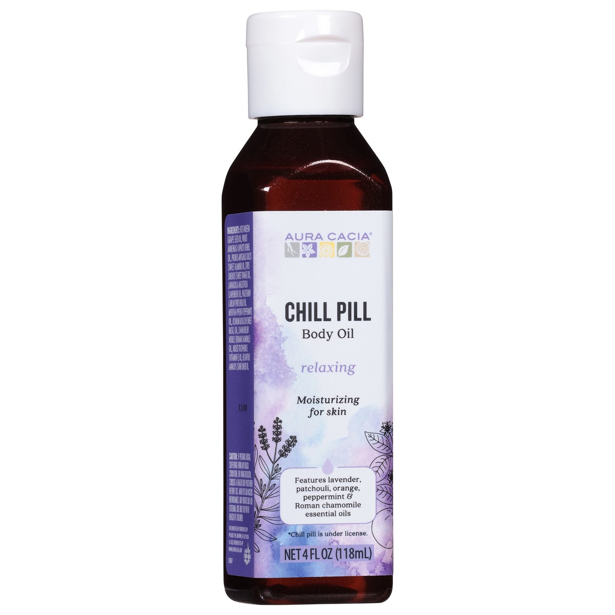 slide 3 of 9, Aura Cacia Relaxing Chill Pill Body Oil 4 fl oz, 4 fl oz