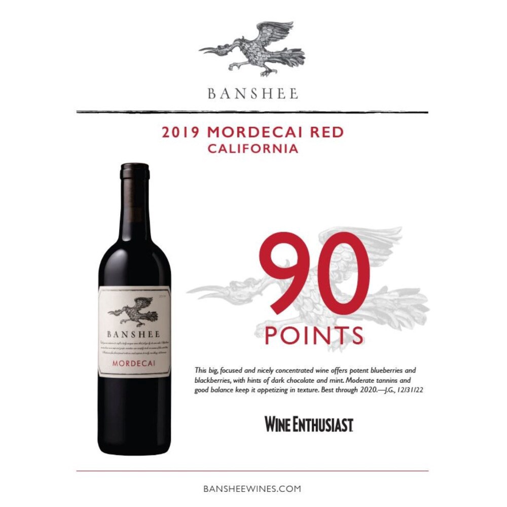 slide 3 of 6, Banshee Wines Mordecai Red, 750 ml