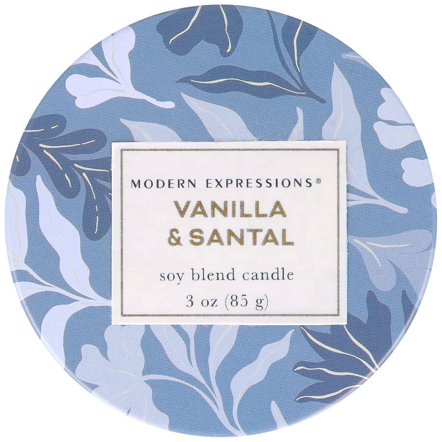 slide 5 of 5, Modern Expressions Soy Blend Candle Vanilla & Santal, 3 oz