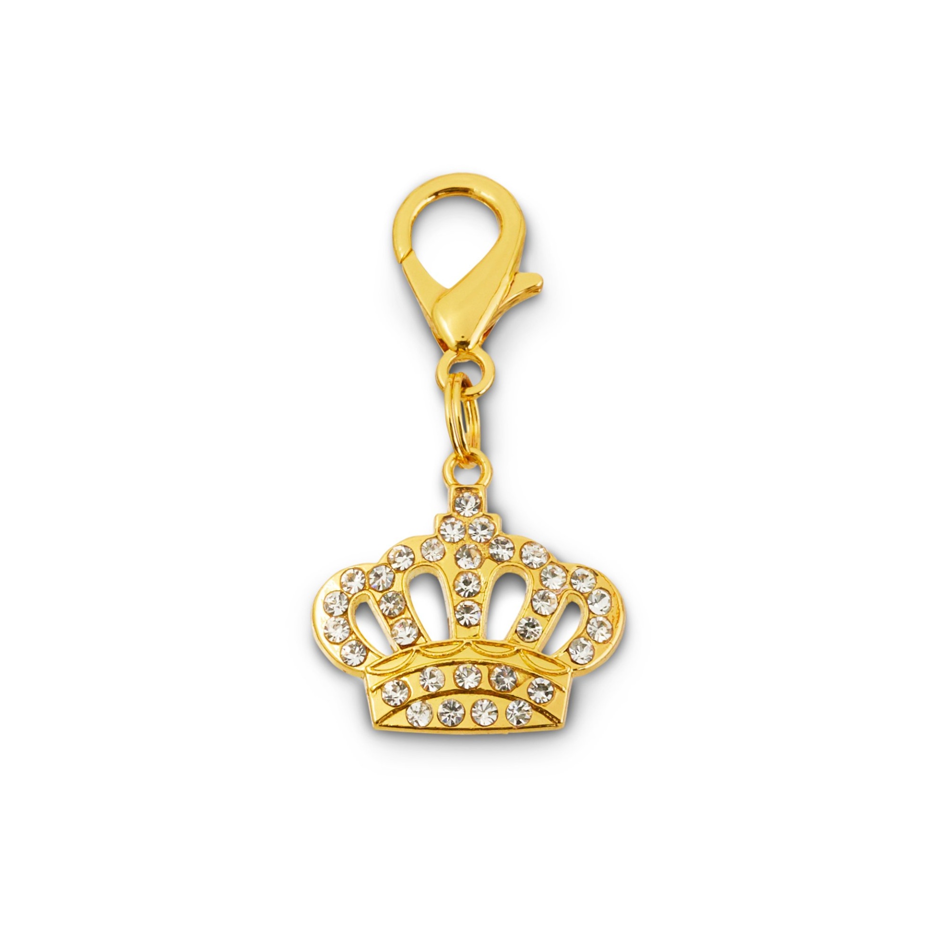 slide 1 of 1, Bond & Co. Jeweled Crown Dog Collar Charm, SM