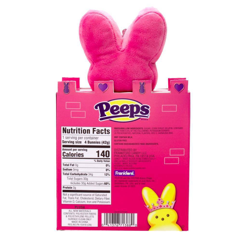 slide 6 of 7, Peeps Easter Plush Princess Castle Bunny, 1.5 oz