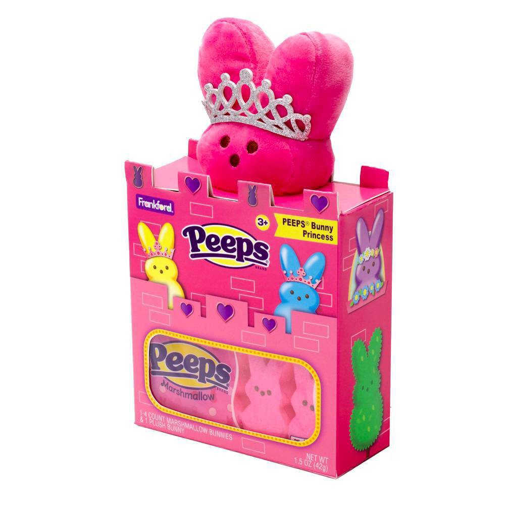slide 7 of 7, Peeps Easter Plush Princess Castle Bunny, 1.5 oz