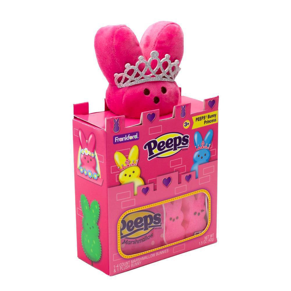 slide 5 of 7, Peeps Easter Plush Princess Castle Bunny, 1.5 oz