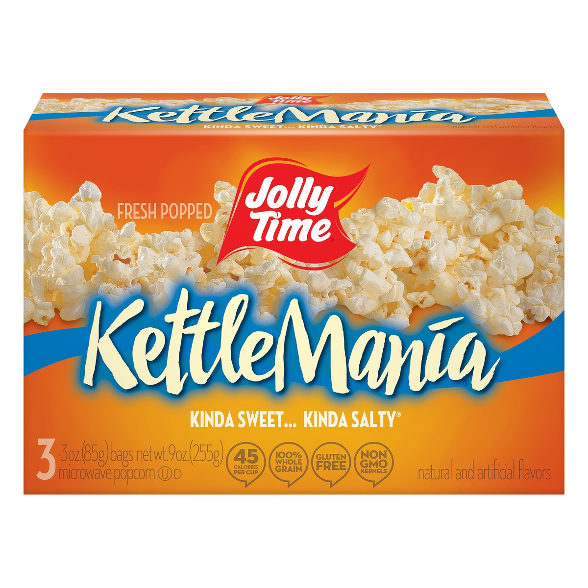 slide 1 of 1, Jolly Time Microwave Kettlemania Popcorn, 3 ct; 3 oz