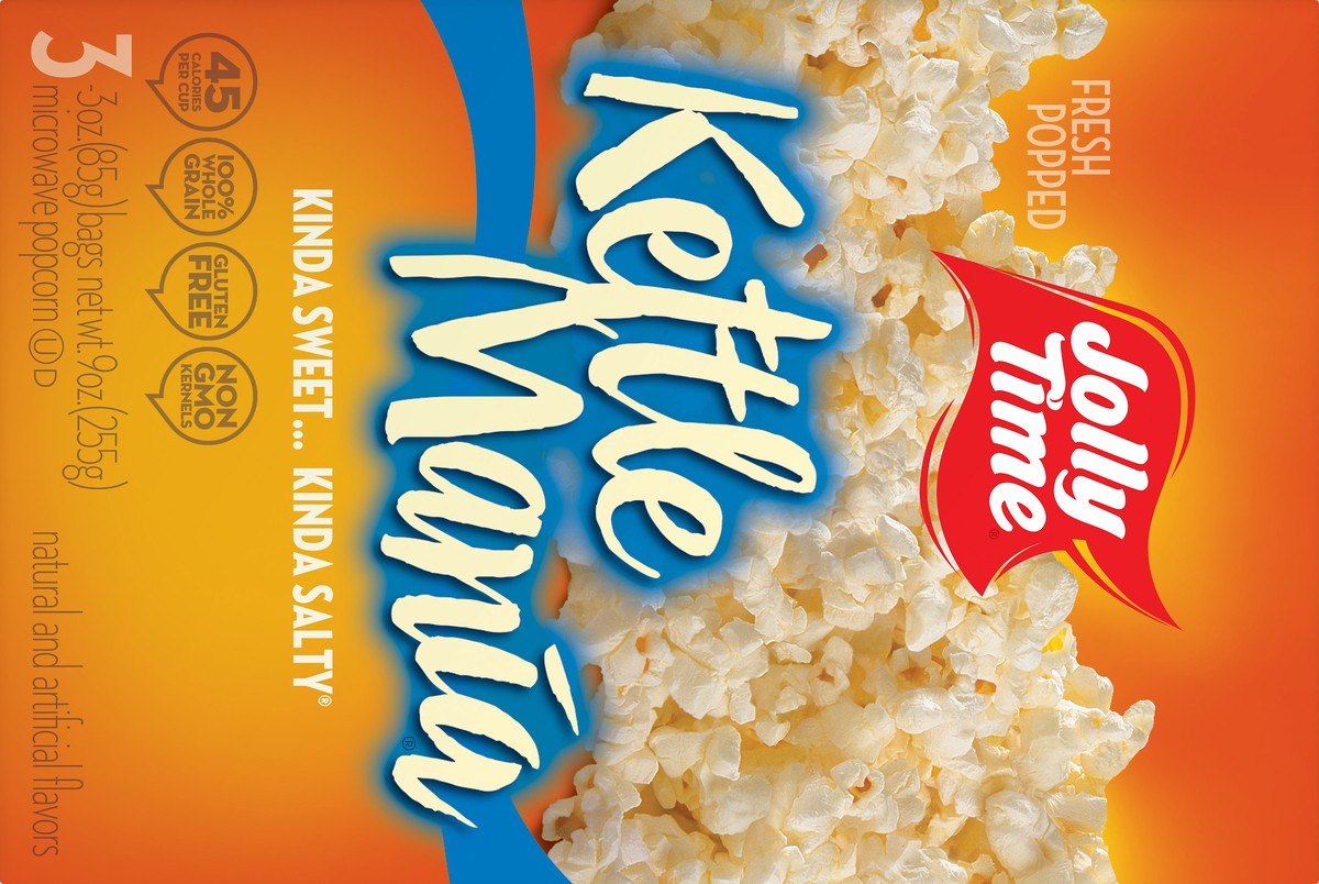 slide 4 of 10, Jolly Time Microwave Kettlemania Popcorn, 10.5 oz