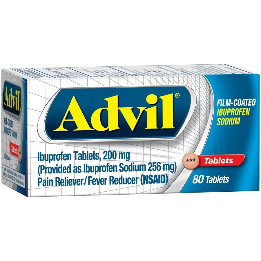 slide 3 of 7, Advil Pain And Fever Reducer Film Coated Tablets - Ibuprofen, 80 ct