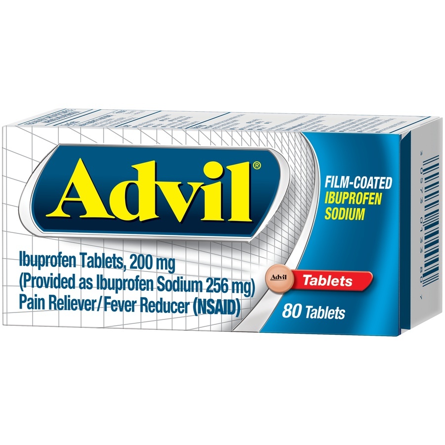 slide 4 of 7, Advil Pain And Fever Reducer Film Coated Tablets - Ibuprofen, 80 ct
