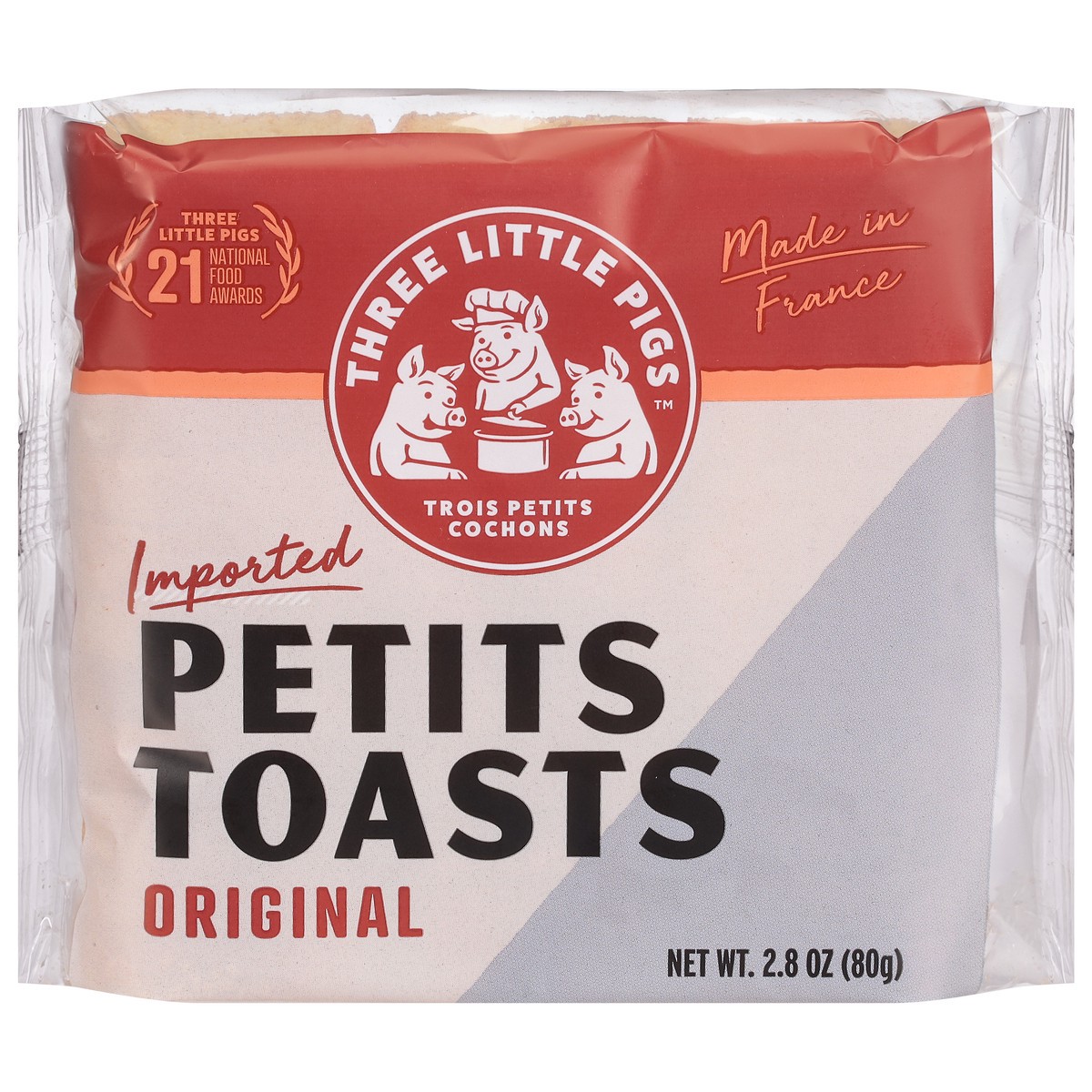 slide 1 of 2, Three Little Pigs Imported Original Petits Toasts 2.8 oz, 2.8 oz