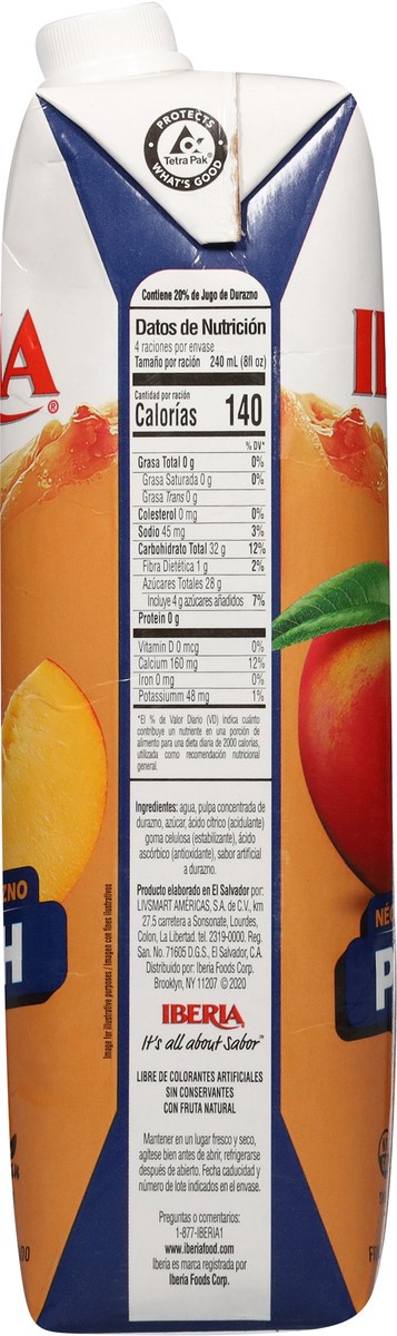 slide 7 of 14, Iberia Peach Nectar., 33.8 oz
