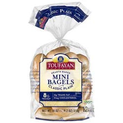 Toufayan Plain Mini Bagel