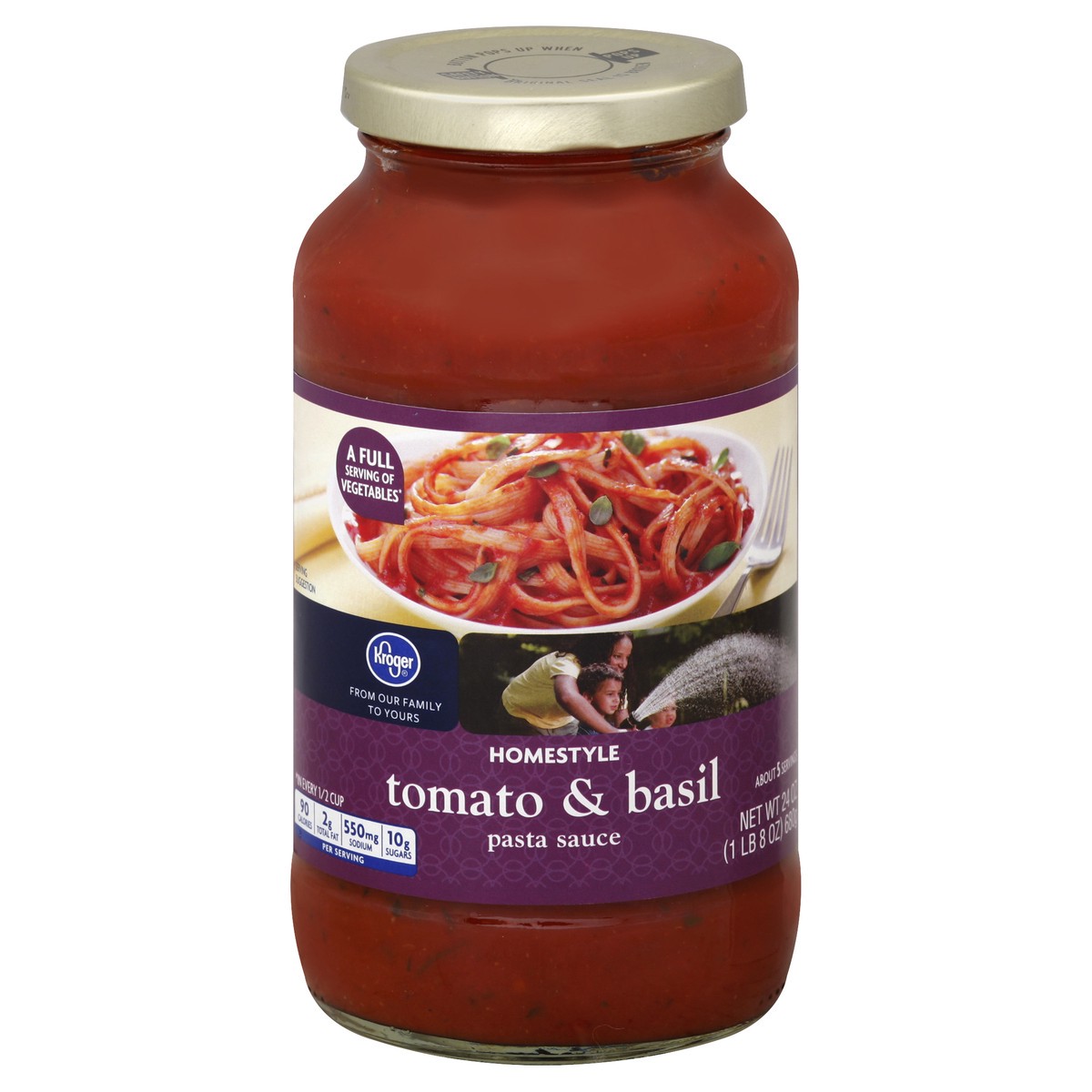 slide 2 of 2, Kroger Tomato & Basil Pasta Sauce, 24 oz