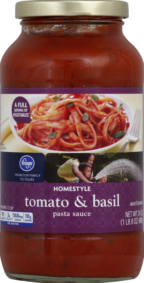 slide 1 of 2, Kroger Tomato & Basil Pasta Sauce, 24 oz