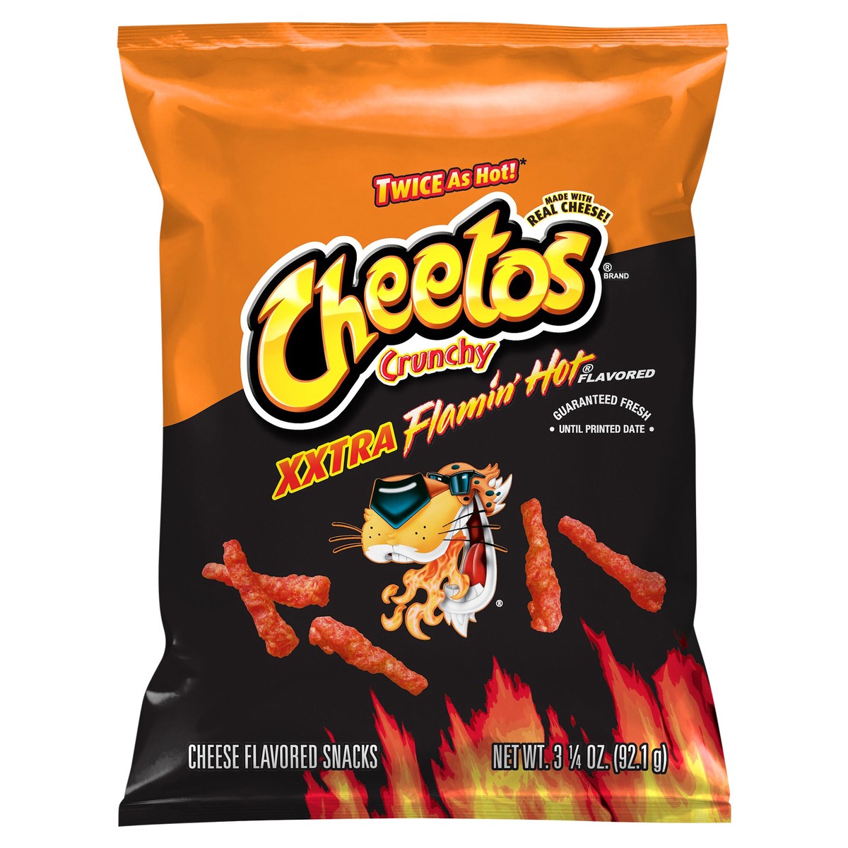 slide 6 of 8, Cheetos Crunchy Cheese Flavored Snacks XXTRA Flamin' Hot Flavored 3 1/4 Oz, 3.25 oz
