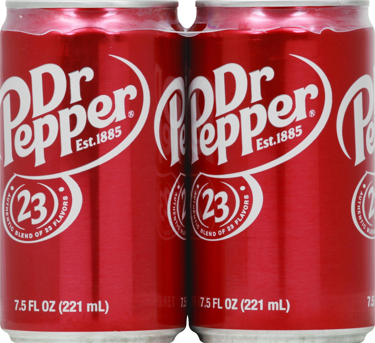 slide 9 of 13, Dr Pepper Soda, 7.5 fl oz cans, 6 pack, 6 ct; 7.5 oz