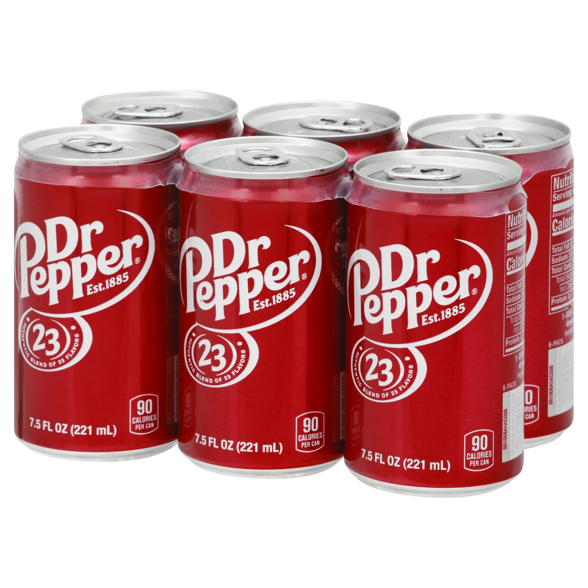 slide 7 of 13, Dr Pepper Soda, 7.5 fl oz cans, 6 pack, 6 ct; 7.5 oz