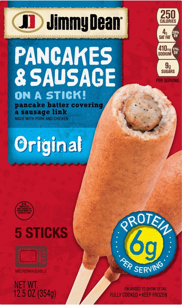 slide 5 of 8, Jimmy Dean Pancake & Sausage on a Stick!, Original, 12.5 oz