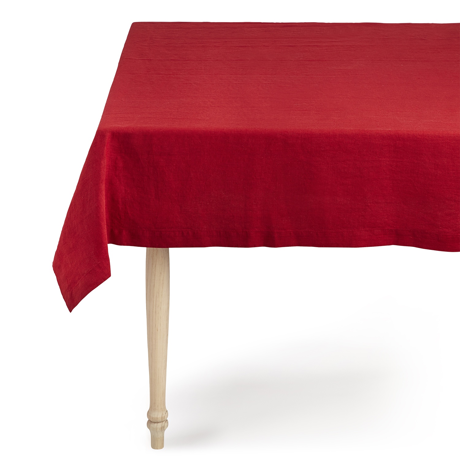 slide 1 of 1, Sur La Table Cranberry Linen Tablecloth, 1 ct