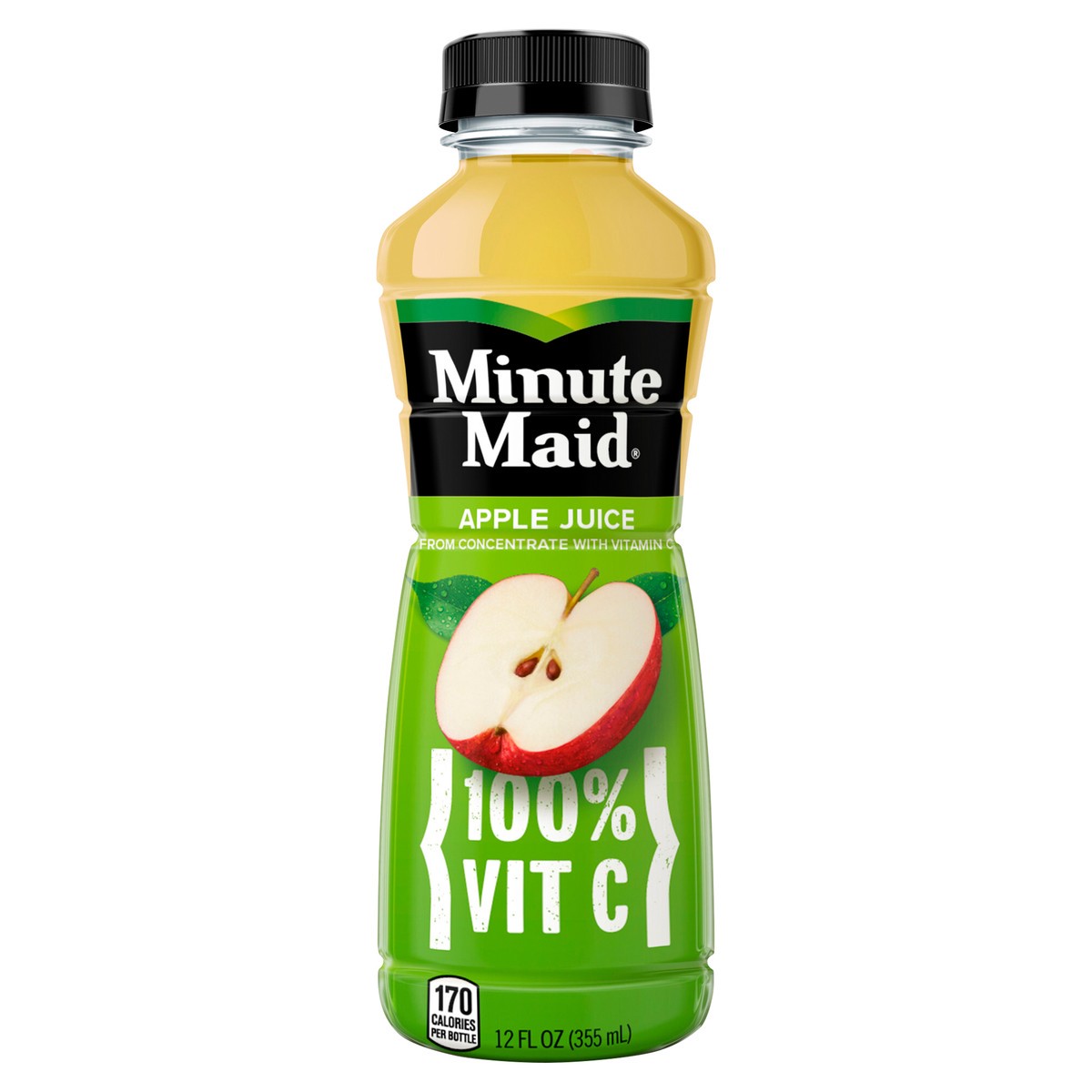 slide 1 of 6, Minute Maid 100% Apple Juice Bottle, 15.2 fl oz