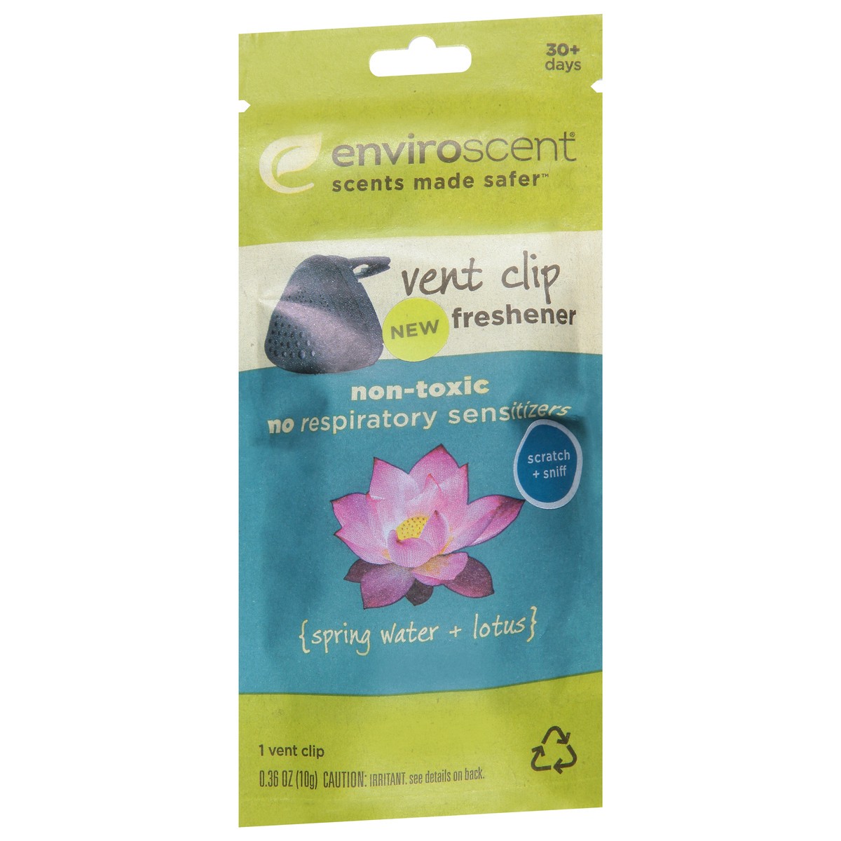 slide 9 of 9, Enviroscent Auto Vent Clip Spring Water Lotus, 1 ct