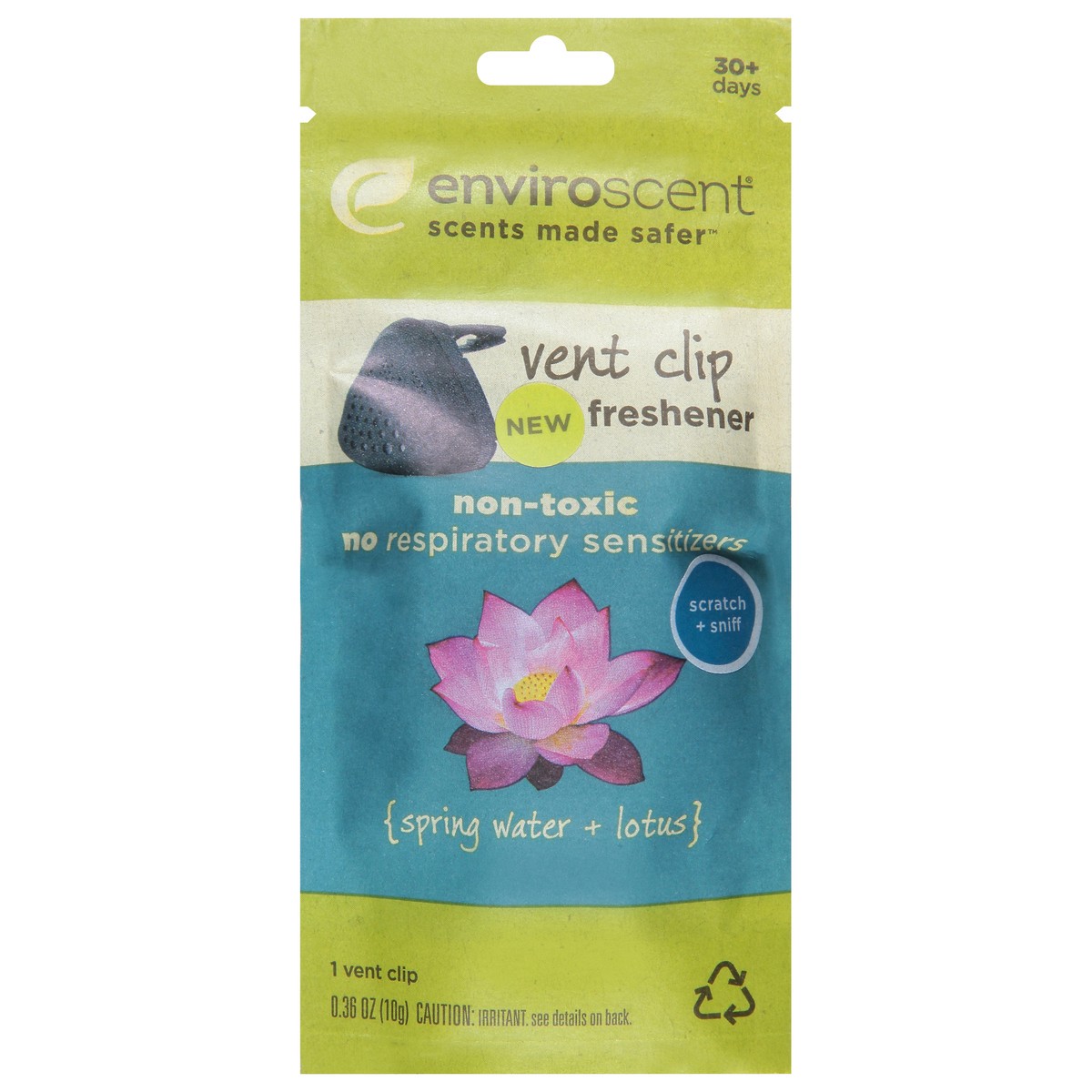 slide 1 of 9, Enviroscent Auto Vent Clip Spring Water Lotus, 1 ct