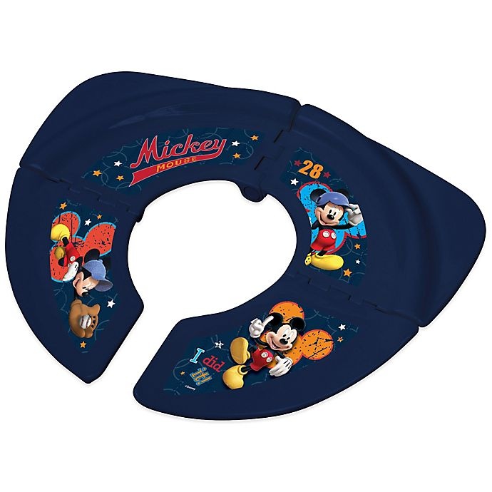 slide 1 of 1, Disney Mickey Folding Travel Potty Seat with Storage Bag, 1 ct