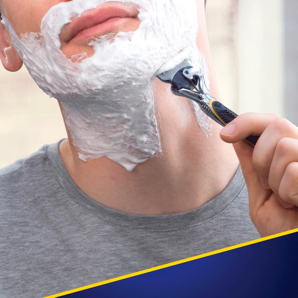 slide 7 of 10, Fusion5 ProGlide Shield Shaving Razor for Men, 1 Razor Handle, 1 Refill, 2x Lubrication, FlexBall Handle and Precision Trimmer for Men, 1 ct