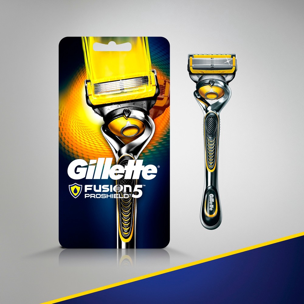 slide 3 of 10, Fusion5 ProGlide Shield Shaving Razor for Men, 1 Razor Handle, 1 Refill, 2x Lubrication, FlexBall Handle and Precision Trimmer for Men, 1 ct