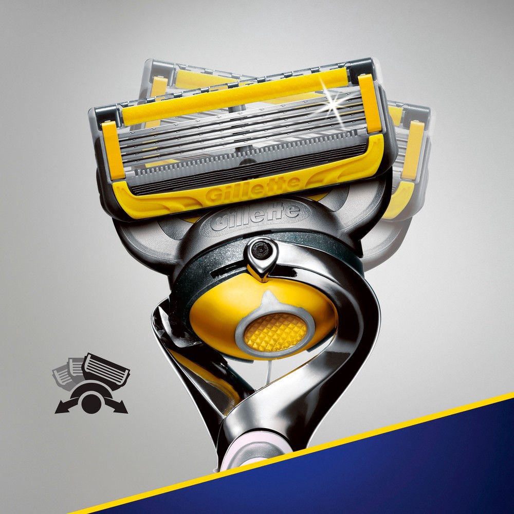 slide 6 of 10, Fusion5 ProGlide Shield Shaving Razor for Men, 1 Razor Handle, 1 Refill, 2x Lubrication, FlexBall Handle and Precision Trimmer for Men, 1 ct