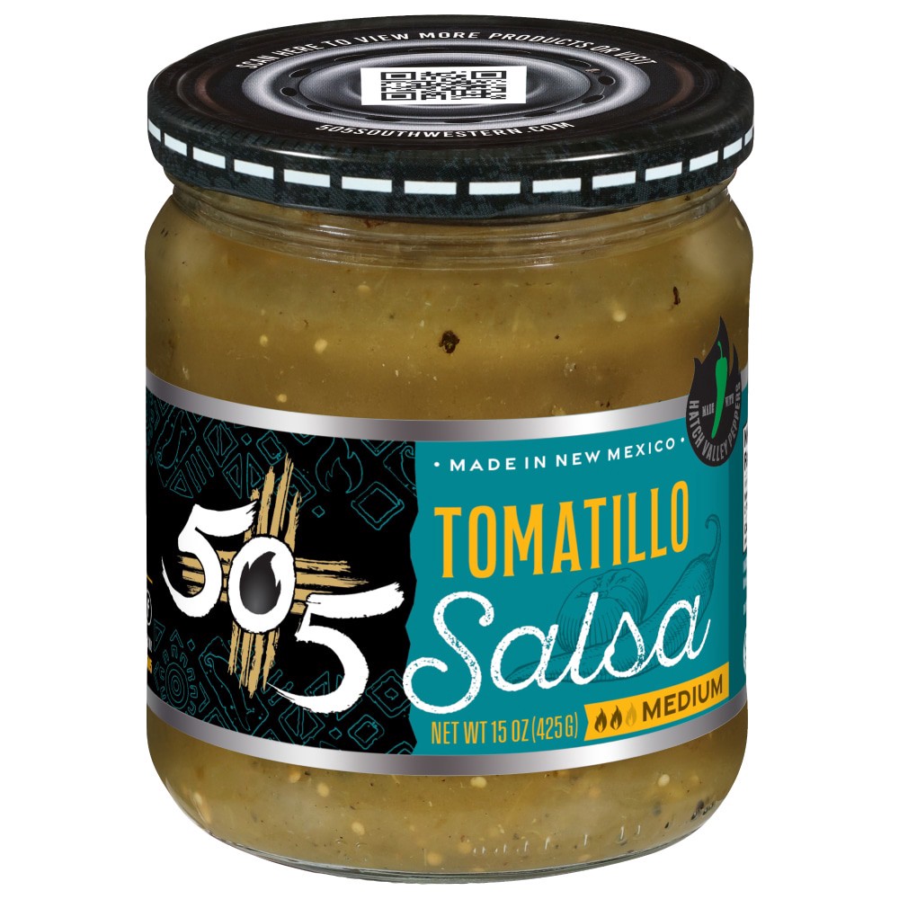 slide 3 of 5, 505 Southwestern Roadhouse Tomatillo And Medium Roasted Green Chile Salsa, 15 oz