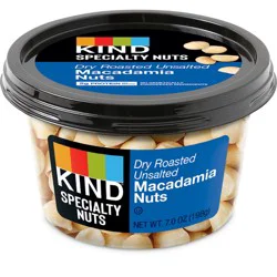 KIND Dry Roasted Unsalted Macadamia Nuts, 7.0 OZ