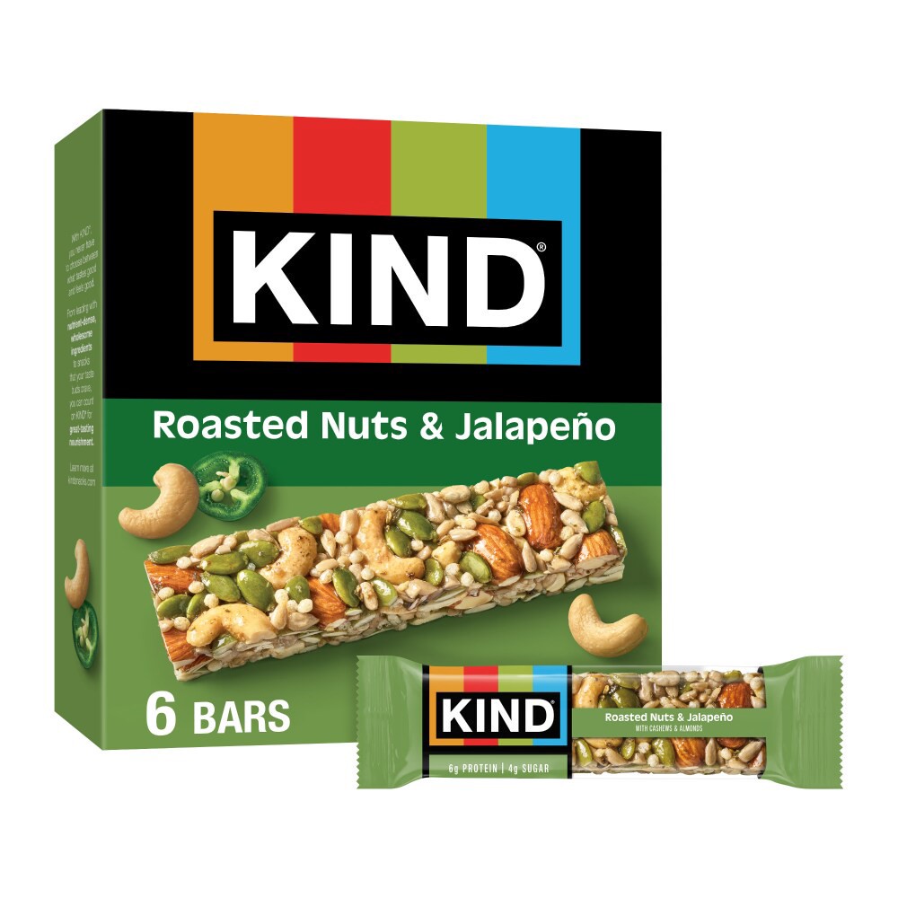 slide 3 of 5, KIND Roasted Nuts & Jalapeno, 6 ct