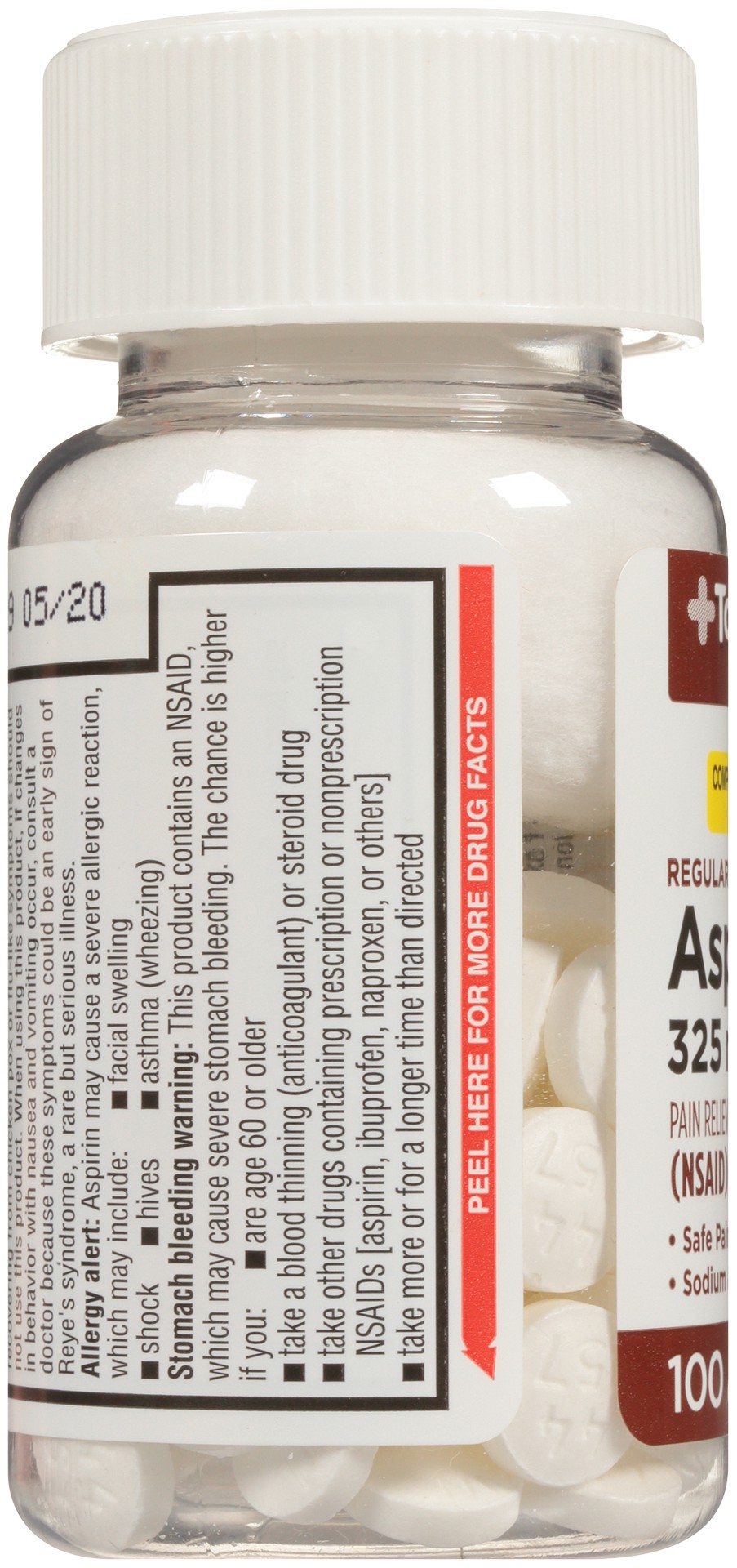 slide 5 of 6, Topcare Asprin Tabs, 100 ct