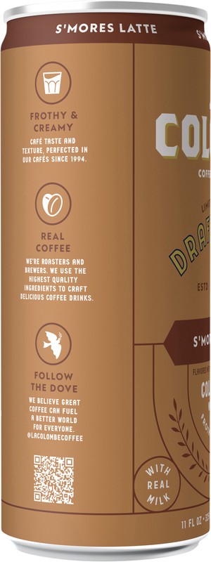 slide 5 of 5, La Colombe Coffee, S'mores Cold Brew Draft Latte, 11 fl oz Can, 11 fl oz
