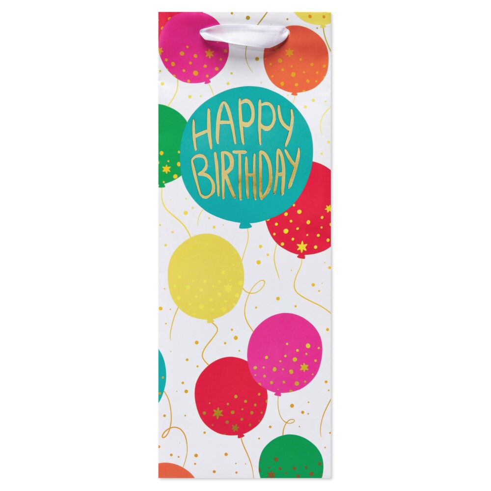 slide 3 of 4, American Greetings Birthday Beverage Bag - Happy Birthday Balloons (#9), 1 ct